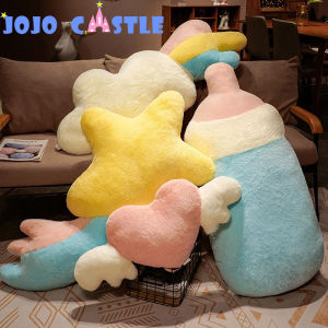 JOJO CASTLE Lovely Baby Bottle Pillow Back Cushion Could Rainbow Heart Bedside Pillow Living Room Sofa Back Bed Big Size Sleeping Pillow