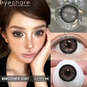 Eyeshare VANCOUVER Series Brown/Gray Contact Lens 2pcs Doll Eyes Contacts With Case Softlens