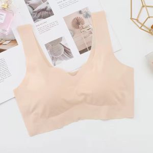 Comfort Seamless Push Up Bra Plus Size Ice Silk Cool Non-Steel Ring Underwear Stretchy Comfort Balette