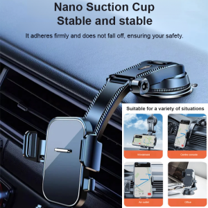 Car Multifunction Cell Phone Suction Cup Strong Suction Car Bracket Universal Air Vent Dashboard Suction Cup Holder For  Navigation Car Phone Mount Universal Phone Holder Rideshare Driver Essential  360° Rotation Anti-Shake Design