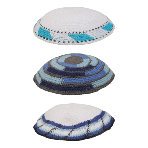 Elegant Design Jewish Ceremonial Cap Breathable Knitted Fabric For Extended Wear During Holidays And Celebrations