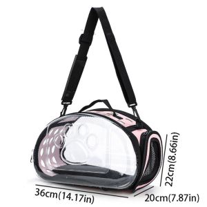 POMELOBT Breathable Pet Shoulder Crossbody Bag Foldable Portable Cat Backpack Pet Outing Collapsible Pet Outing Bag Outdoor Travel
