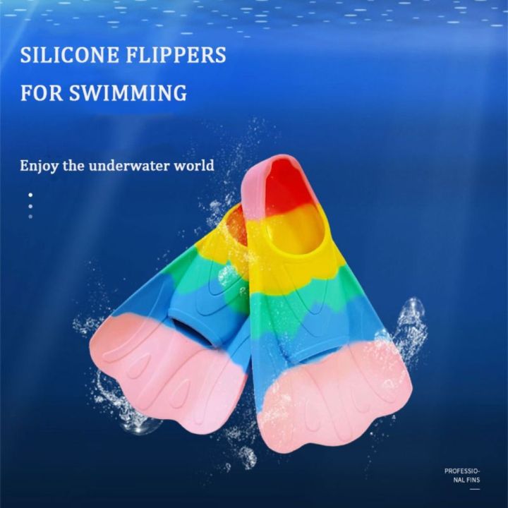 BMFUEW Silicone Colorful Snorkeling Set Fins For Swimming For Children ...