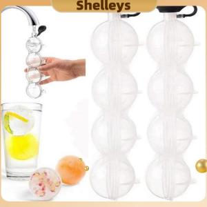 [Shelleys] Khuôn làm đá viên hình cầu Thanh 4 khoang khay làm đá viên đá banh tự làm Whiskey