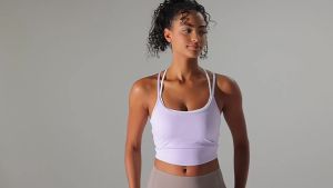 Women Solid Color Fitness Yoga Bra Gym Yoga Top Backless Workout Top Female Push Up Running Sport Bra Sports Underwear Yoga Vest