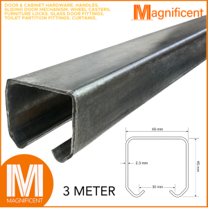 Heavy Duty Hanging Steel Door Track 3 Meter
