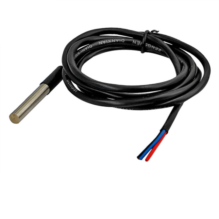 DS18B20 Waterproof Temperature Sensor Probe – Stainless Steel, DS1820 Compatible