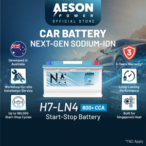 AESON POWER H7 LN4 Sodium Ion Car Battery 800+ CCA Start-Stop Battery | Optional On-Site Installation