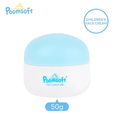 Poomsoft ครีมทาหน้าเด็ก สูตร ครีมบำรุงผิวหน้าสำหรับเด็ก ครีมบำรุงผิวเด็ก เบบี้ครีม สูตรอ่อนโยน 50G BABY FACE CREAM
