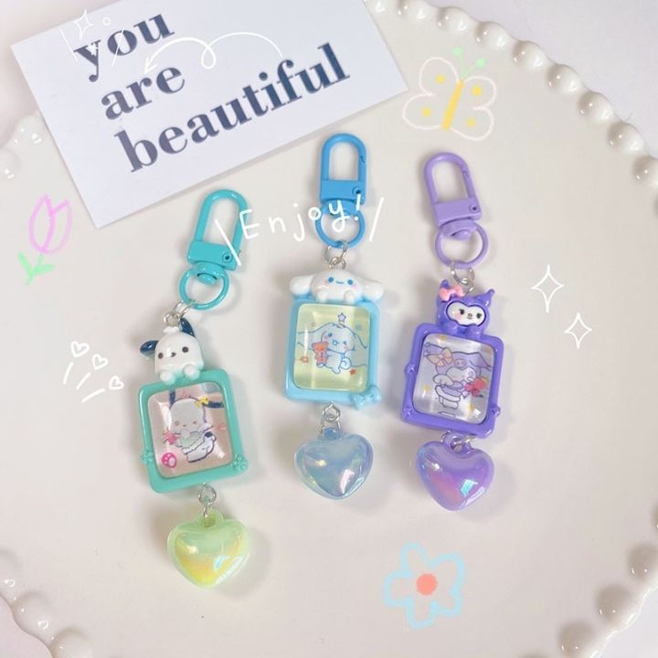 Hello Kitty Sanrio Keychain Cute Cinnamoroll Kuromi Keyring My Melody ...