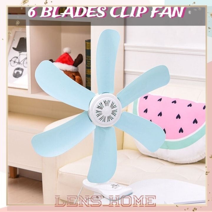 Portable Mini 6 Blades Leaf Adjustable Energy Saving Clip Fan Silent ...