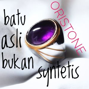 Batu Kecubung Asli Alam Warna Kental Ring Tidak Luntur