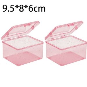 Grids Plastic Storage Box with Lid Transparent Storage Box Multi-purpose Plastic Storage Case Desktop Small Thing Container