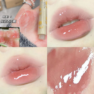 Dorisna Love Shape Lipstick Jelly Mirror Lip Gloss Long-lasting Waterproof Lip Glaze Flower Lip Tint Balm Korean Cosmetics