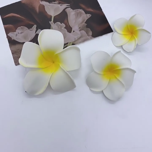 Realistic Plumeria Flower Hairpin Elegant Wedding Hairclip Sweet Duckbill Clip Side Pin Nonslip Barrettes for Hair Shape