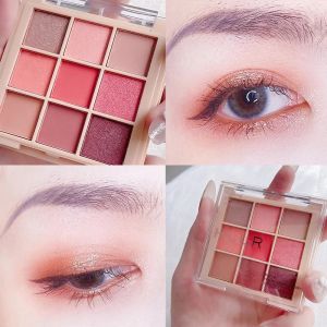 Natural style New Nine Colors Eyeshadow Palette Earth Color Pearlescent Matte Shimmer Eye Shadow Pigments For Eyes