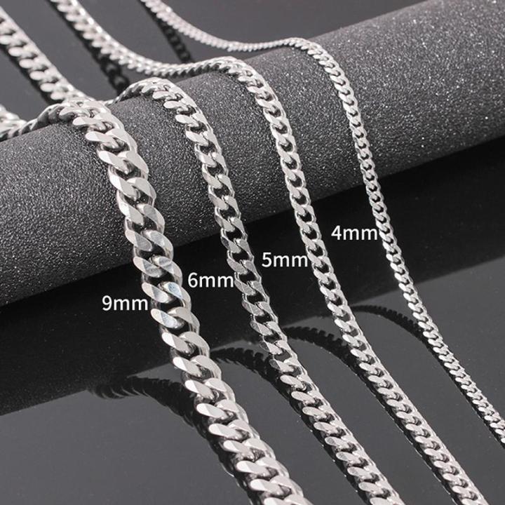 Ministar Size 4-6mm Men's Necklace Stainless Steel Cuban Link Chain Hip Hop  Jewelry Gift Lazada PH
