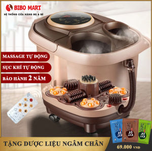 Bồn ngâm chân Massage tự động cao cấp 12 chức năng có điều khiển kết hợp cùng thảo dược ngâm chân an toàn và hiệu quả tặng kèm túi thảo dược Bảo hành 2 năm lỗi đổi mới trong 7 ngày