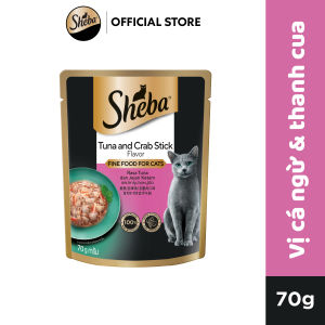 SHEBA Pate Cho Mèo Sành Ăn - Thức ăn cho mèo lớn dạng sốt 70g
