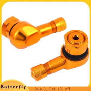 Butterfly 2 x รถจักรยานยนต์ CNC ล้อยาง90องศาก้านยางแบบไม่มียางในอลูมิเนียม