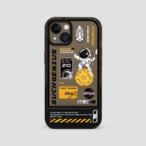 CrashStar เคสโทรศัพท์กันกระแทกลายนักบินอวกาศน่ารักพร้อมขาตั้งสำหรับ iPhone พับ14 Pro Max Plus 13 12 11 Pro Max XS Max XR X 8 + 7 Plus เคสซิลิโคนนิ่มพร้อมเลนส์คลุมทั้งหมดฝาครอบกล้อง