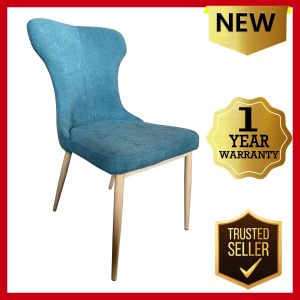 Adah-A/ Adah-B Fabric Seat Metal Leg Dining Chair
