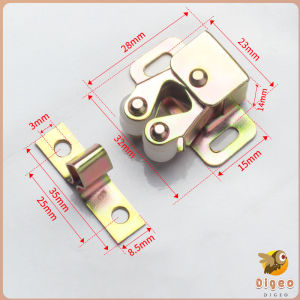Digeo Double Roller Catch Latch for Cabinet Door Hardware Accessories