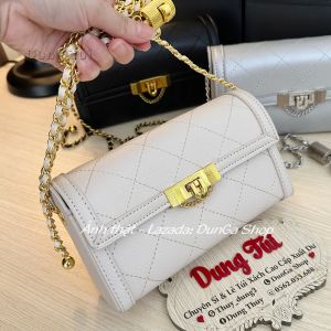 [Fullbox] Túi ví nữ cầm tay + đeo chéo size 20 da sần form hộp cứng cáp full màu