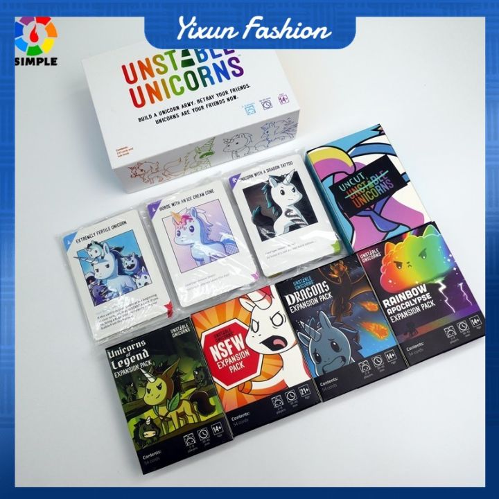 【Hot Sale🥇】Unstable Unicorns Board Game Card Expansion Pack Board Game NSFW Expansion Pack,returnable within 15 days