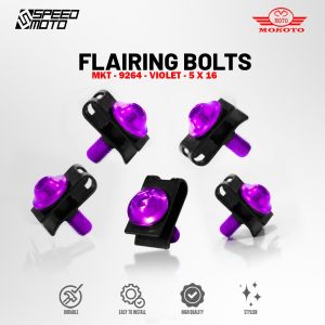MOKOTO 5PCS FLAIRING BOLTS UNIVERSAL 5X16MM FAIRING FASTENERS CLIP NUTS MOTORCYCLE ACCESSORIES SPEEDMOTO