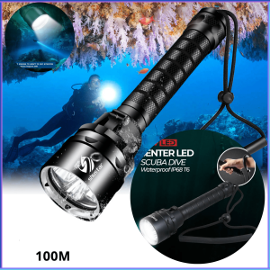 PENGIRIMAN CEPAT TaffLED Senter LED Scuba Dive Waterproof IP68 T6 TG S151 / senter selam tahan air lama 50 jam laut terbaik diving super terang / senter menyelam dalam air laut panah ikan super terang cas paling terang