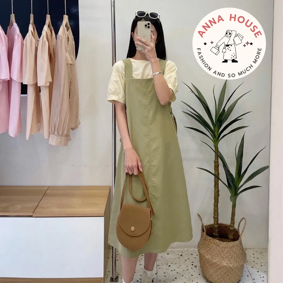Váy Yếm Jeans 2 Dây Váy Yếm Bò Chun Sau Ulzzang Yếm Dáng Dài Đi Học Đi Chơi  Cakecat | Shopee Việt Nam