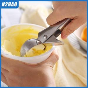 N2HAO Ice Cream Scoops Stainless Steel Ice Cream Digger Non-Stick Fruit Ice Ball Maker Watermelon Ice Cream Spoon Tool