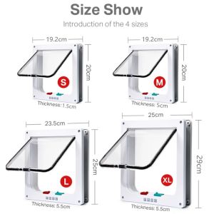 Large Cat Door for Interior Exterior Doors Weatherproof Pet Door for Cats Doggie and Kittens