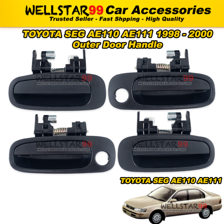 For Toyota Corolla EE110 AE110 AE111 – Black Outer Beltline Door Glass Seal Weatherstrip (Front & Rear Pair)