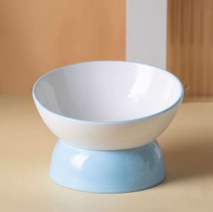 (SG INSTOCK)Elevated ceramic pet bowl/cat bowl/dog bowl protect their neck
