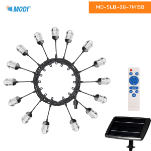 MODI ไฟห้อยระย้าโซล่าเซลล์ สายยาว7M 10M แสงเหลือง ไฟประดับตกแต่งโซล่าเซลล์ เปิดปิดอัตโนมัติ แต่งสวน ปีใหม่ คริสมาส ปาร์ตี้