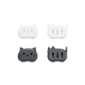 SUNANNE 4pcs Di động Hộp đựng cọ trang điểm Có thể tái sử dụng Phim hoạt hình Bảo vệ đầu bàn chải đánh răng cho mèo Thời trang mới Ngăn ngừa bụi Bao bảo vệ bàn chải đánh răng du lịch Hành trình. 
