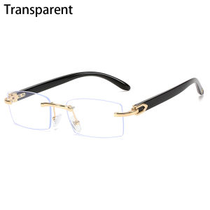 COMEMECO Không khung Kính mắt UV400 Kính râm Punk Kính chống nắng lái xe Kính râm hình chữ nhật không gọng Sắc thái thời trang