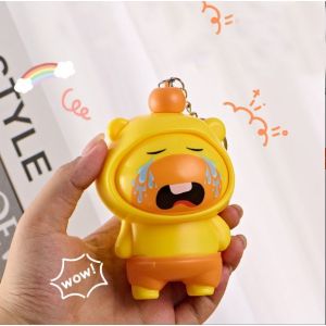 Mainan Lulu Capybara Lucu Bisa Berubah Wajah Gantungan Kunci