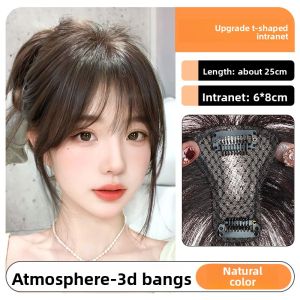 4*6/6*8-25cm Tóc giả 100% tóc người màu đen & nâu mocha thoáng khí nhẹ che tóc bạc tăng độ dày cho nữ