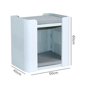 DEARYOYO Pet Bed Double Layer Cat House Pet Outdoor Small and Medium Dog House Plastic Cat Bed