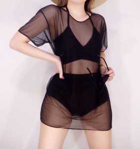 NEW 3IN1 ASHARA SWIMSUIT WITH SEE THROUGH (SMALL TO SEMI LARGE FIT)