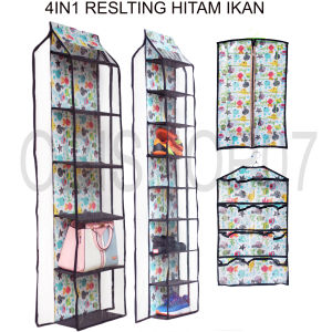 RAK SET MOTIF 4IN1 (RAK TAS RAK SEPATU RAK JILBAB DAN RAK UNDERWEAR) -OBISHOP07