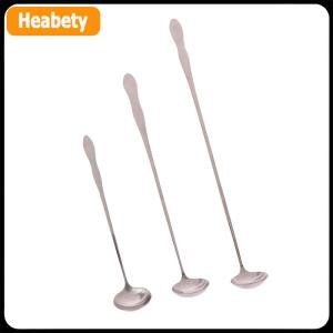 【2-3 ngày giao hàng】 1 cái thép không gỉ dài xử lý khuấy muỗng sáng tạo kem món tráng miệng muỗng Cocktail Cà Phê Trà trộn muỗng Flatware