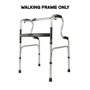 Foldable Walking Frame Tongkat 4 Kaki Bantu Jalan Crutches Walking Cane Aid For Elderly Adult Walker Frame Shower Seat