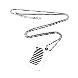 Stylish Comb Pendant Necklace with Comfortable Chain Comfortable Necklace for Youthful Trendsetters and Fashion Lovers
