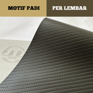 RJ Kulit Motif Padi Ukuran 46 x 90 cm Jok Motor KarbonSuper Lembaran Kualitas Premium SB TECH Murah
