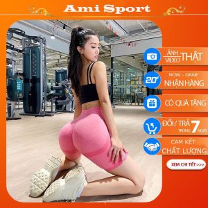 Quần tập gym nữ lửng chun mông vải đẹp co giãn thoải mái siêu tôn dáng B17