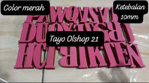 Huruf Alfabet Abjad 1set tinggi 8cm tebal 10mm bahan spon ati spon eva awet